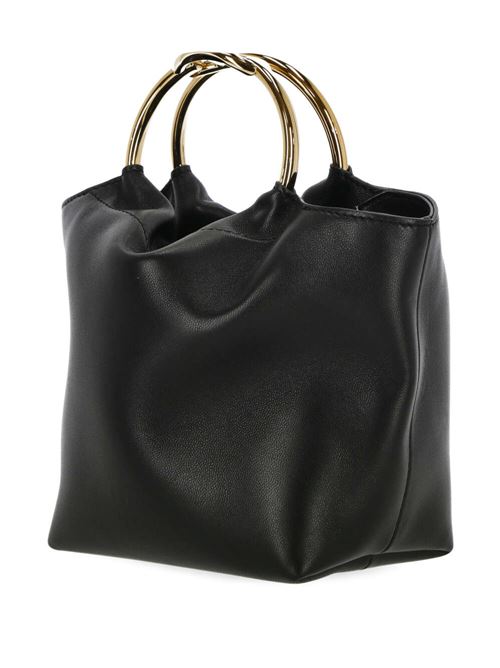 black calf leather pebbled texture two metallic top Valentino Garavani | 4W2B0N18TLJ0NO